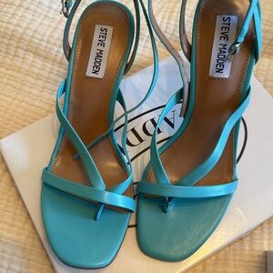 Steve Madden Amada Teal strappy heel turquoise